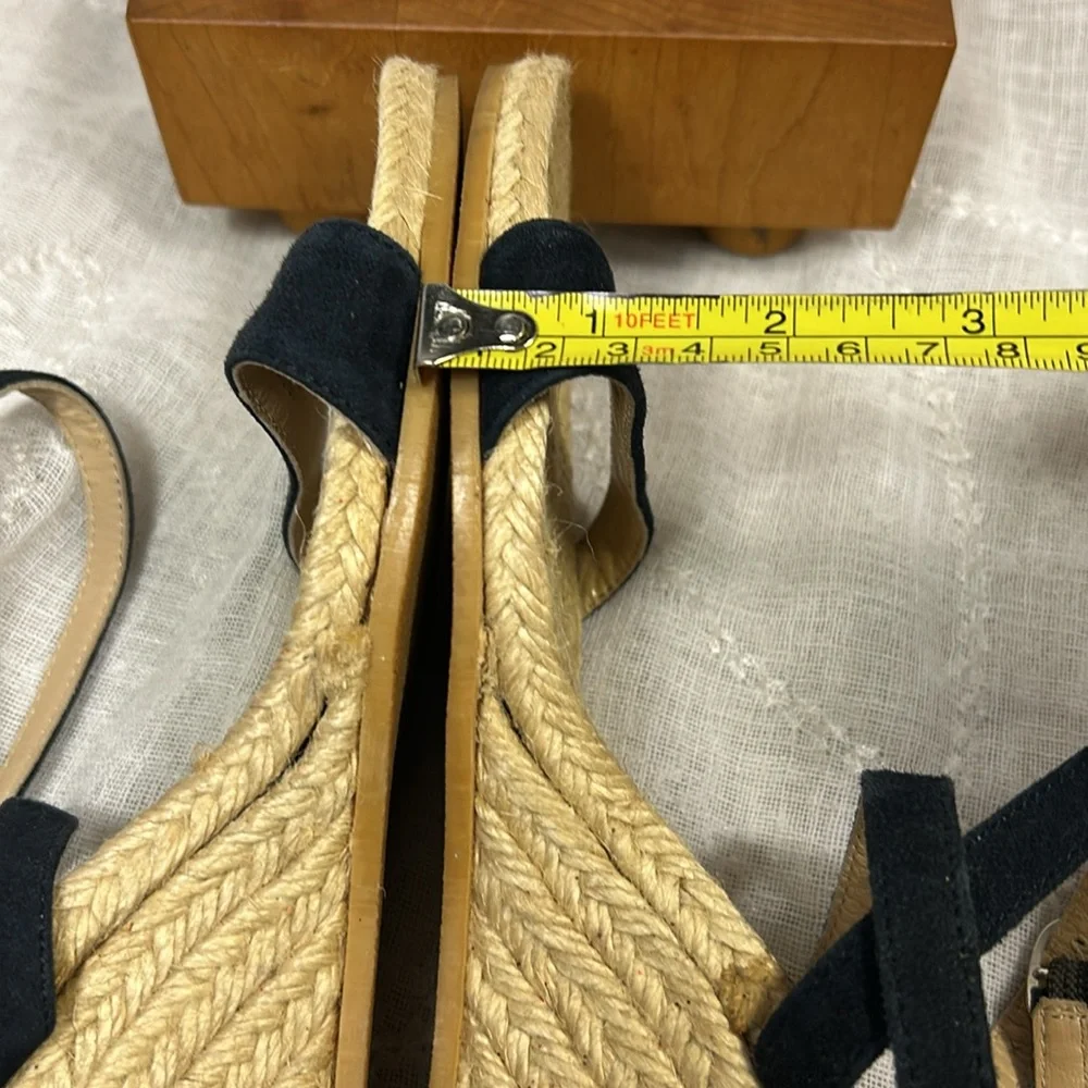 J Crew almost NEW leather espadrilles wedges